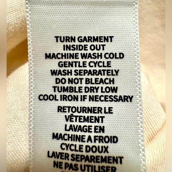 SPLENDID XL cotton tee in ivory, gently used - Picture 5 of 7